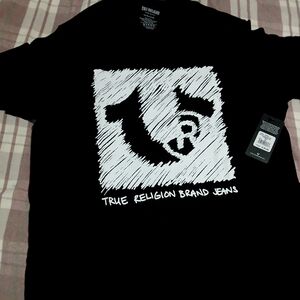 True Religion Black Graphic T-Shirt for Men